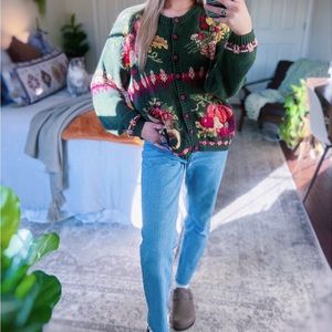 Tiara Green Fall Sweater